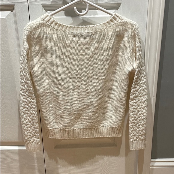LC Lauren Conrad Ivory Cable Knit Sweater - Picture 3 of 5